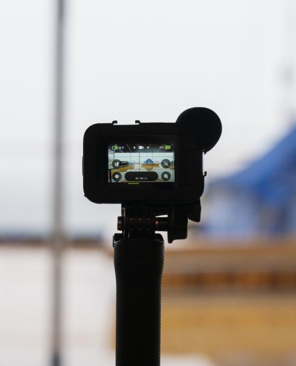 camera taking video at jobsite