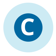 a circle with "C" in the middle