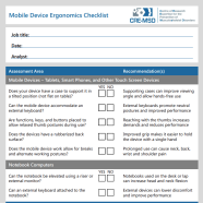 mobile device ergonomics checklist thumbnail