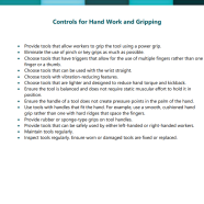 controls for hand work and gripping thumbnail