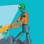 mannequin holding a power tool showing hand arm vibration