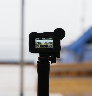 camera taking video at jobsite