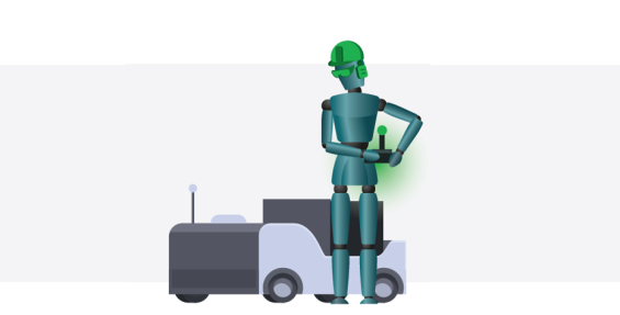 worker using a remote operated piece of vibrating machinery