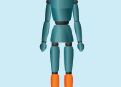 mannequin standing on a vibrating platform